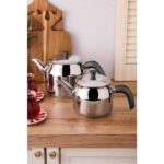 Perotti Tahtakale Soft Indüksiyon Tabanlı Aile Çelik Çaydanlık Takımı 1.20LT - 2.00LT - Görsel 3