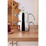 Perotti Tahtakale Indüksiyon Tabanlı Mini Çelik Çaydanlık Takımı 0.80LT - 1.20LT