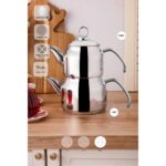 Perotti Tahtakale Indüksiyon Tabanlı Mini Çelik Çaydanlık Takımı 0.80LT - 1.20LT - Görsel 2