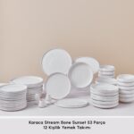 Karaca Stream Bone Sunset 53 Parça 12 Kişilik Yemek Takımı Platin - Görsel 3
