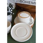 Farika Porselen Satürn 4 Parça 2 Kişilik Porselen Çay Fincan Seti