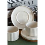 Farika Porselen Satürn 4 Parça 2 Kişilik Porselen Çay Fincan Seti - Görsel 3