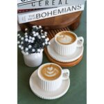 Farika Porselen Satürn 4 Parça 2 Kişilik Porselen Çay Fincan Seti - Görsel 4