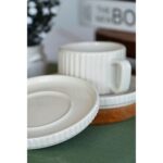 Farika Porselen Satürn 4 Parça 2 Kişilik Porselen Çay Fincan Seti - Görsel 5