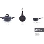 Karaca Bio Granit Blue Stone Mini 5 Parça Tencere Seti - Görsel 2