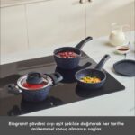 Karaca Bio Granit Blue Stone Mini 5 Parça Tencere Seti - Görsel 3