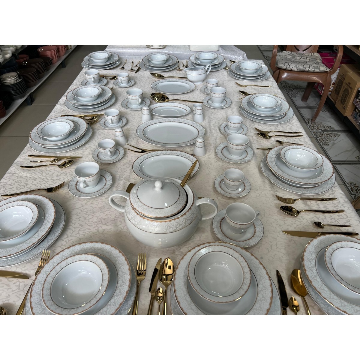 110001236214834.jpg Güral Fodis Mutfak 85PARÇA Yemek Takımı - Görsel 1