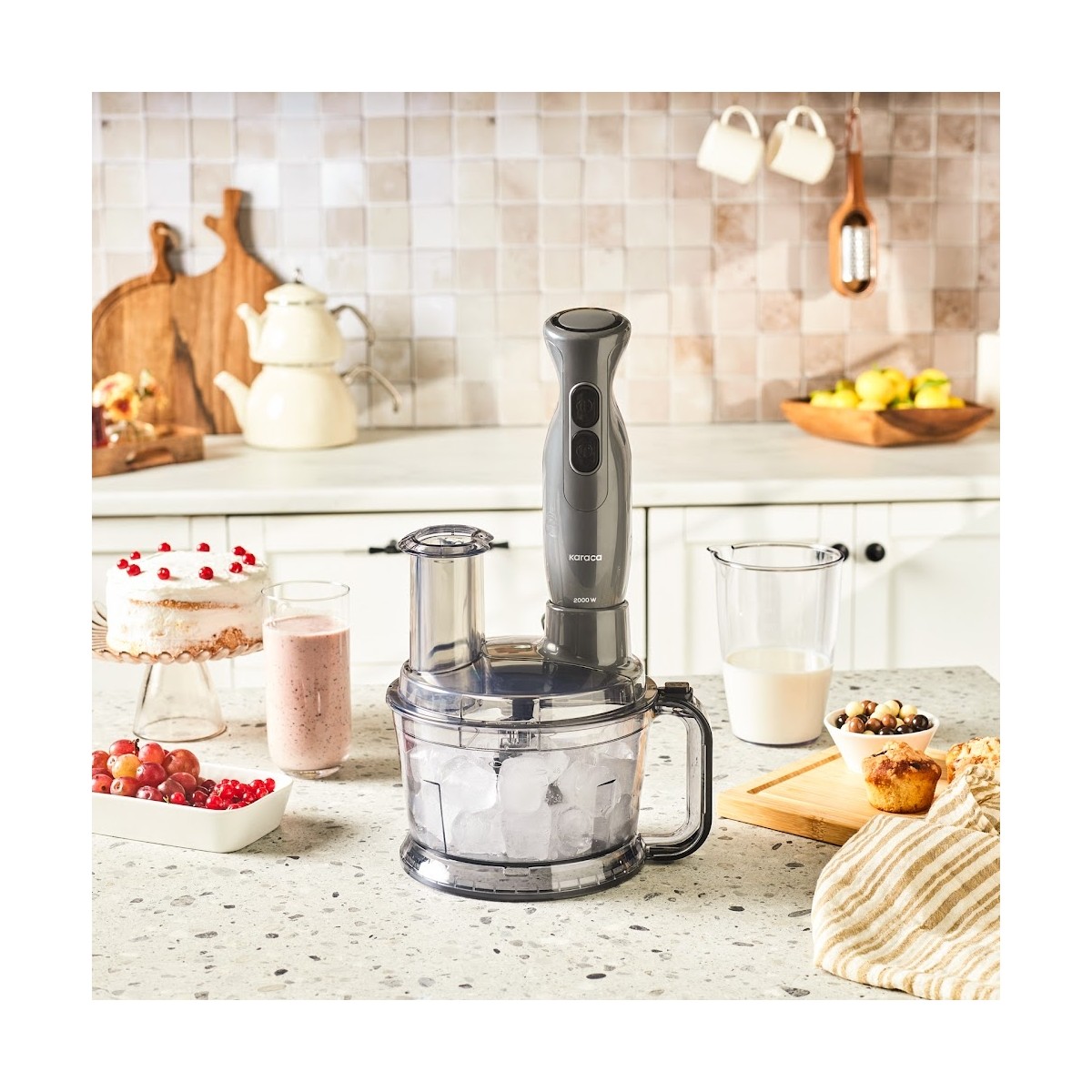 110001236671593.jpg Karaca Pro Multimax 6 In 1 Çok Amaçlı Mutfak Robotu Space Gray - Görsel 1