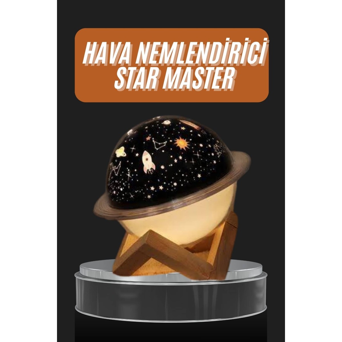 110001236676274.jpg AyrStore Aromaterapi Hava Nemlendirici Gece Lambası Uzay Model Satürn Oda Kokusu - Görsel 1