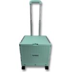 Portakap 8 Tekerlekli, Yeşil, 32L Standart Boy, Sabit Tutacaklı Alışveriş Arabası