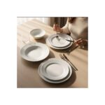Güral Porselen Venedik Serisi 24 Parça Şık ve Dayanıklı Porselen Yemek Takımı – Günlük ve Özel Kullanım İçin