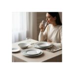Güral Porselen Venedik Serisi 24 Parça Şık ve Dayanıklı Porselen Yemek Takımı – Günlük ve Özel Kullanım İçin - Görsel 4