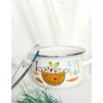 Cooking Emaye Tencere 4 Litre 22 cm Çap Süt Yoğurt Çorba Tenceresi - Görsel 2