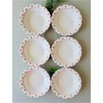 Venüs Home Decoration Kırmızı Kalp Model 6 Adet Modern Çorba Kasesi