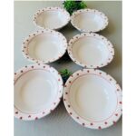 Venüs Home Decoration Kırmızı Kalp Model 6 Adet Modern Çorba Kasesi - Görsel 2