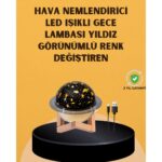 AyrStore Projektör Işıklı, Aromaterapi Uyumlu Mini Masaüstü Hava Nemlendirici Cihaz