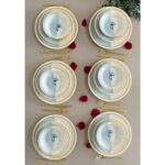 Venüs Home Decoration Mavi Gelincik 6 Kişilik 18 Parça Yemek Takımı - Görsel 2