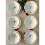 Venüs Home Decoration Mavi Gelincik 6 Kişilik 12 Parça Yemek Takımı