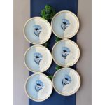 Venüs Home Decoration Mavi Gelincik 6 Adet 25 cm Büyük Servis Tabağı - Görsel 2