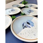 Venüs Home Decoration Mavi Gelincik 6 Adet 25 cm Büyük Servis Tabağı - Görsel 3