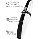 Woodhub Şarjlı Araç Süpürgesi, Siyah, Güçlü ve Pratik Temizlik Aracı - Görsel 4