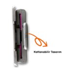 Portakap 4 Tekerlekli, 55 Litre Gri Katlanır Alışveriş Arabası - Hareketli Tutacaklı - Görsel 3