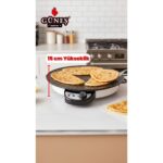 Güneş Katmer Homelux Katmer Sacı 50 cm | Yapışmaz Emaye Kaplama I 2000 VoltI Gözleme Tavası - Emaye Gövde, Ayarlanabilir Sıcaklık, Enerji Tasarrufu - Görsel 3