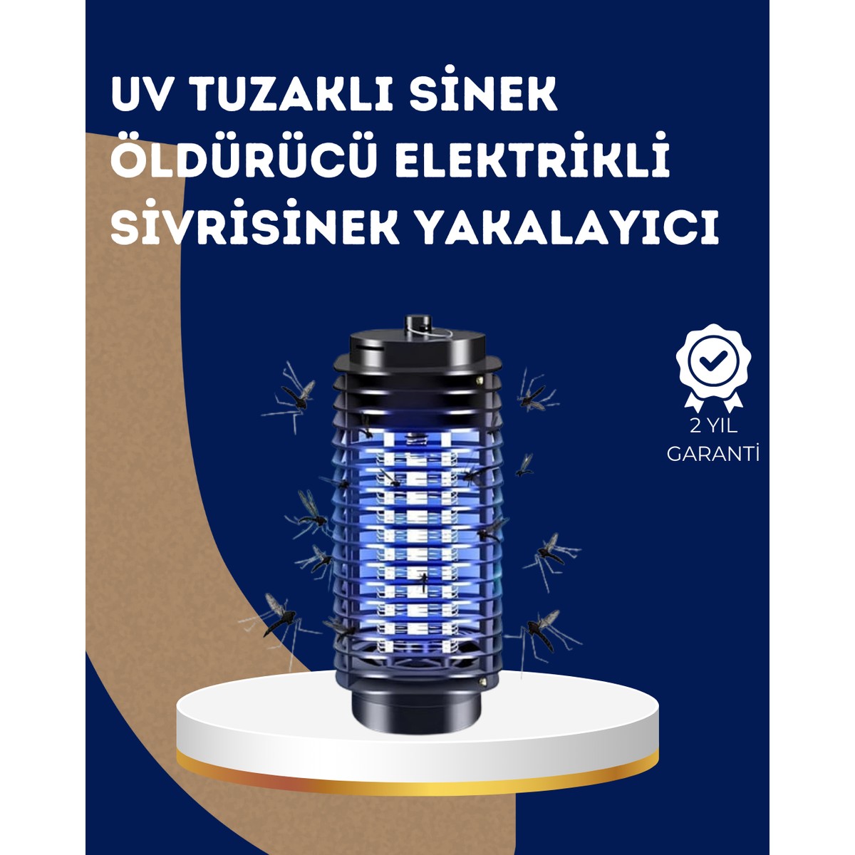 110001238318049.jpg AyrStore Elektrikli Uv Işıklı Sivrisinek ve Böcek Öldürücü – Sessiz ve Güvenli Tuzak - Görsel 1