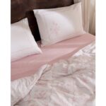 Madame Coco Rotule Tek Kişilik %100 Pamuk Ranforce Nakışlı Nevresim Takımı - Pudra - Görsel 3