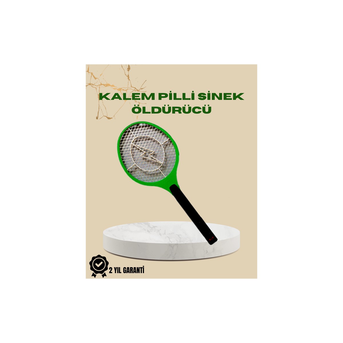 110001238980055.jpg AyrStore Yüksek Gerilimli Elektronik Sinek Öldürücü – Pil ile Çalışan, Güvenlik Izgaralı - Görsel 1