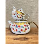 Topkapı Desenli Emaye Çaydanlık - Avşar - Görsel 3