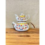 Topkapı Desenli Emaye Çaydanlık - Avşar - Görsel 4