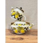 Limon Desen Emaye Çaydanlık- Avşar - Görsel 4