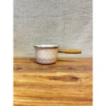 Avşar Pembe Puantiye Desen Emaye Sütlük -Isıtma Tenceresi