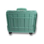 Portakap 4 Tekerlekli Yeşil 56L Büyük Boy Sabit Alüminyum Tutacaklı Alışveriş Arabası - Görsel 5
