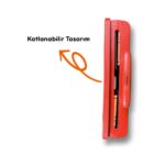 Portakap 4 Tekerlekli, 55 Litre Kırmızı Katlanır Alışveriş Arabası - Görsel 2