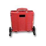 Portakap 6 Tekerlekli, 55 Litre Kırmızı Katlanır Alışveriş Arabası - Görsel 3