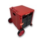 Portakap 4 Büyük Tekerlekli, 55 Litre Kırmızı Katlanır Alışveriş Arabası