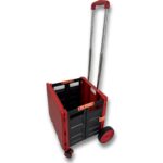 Portakap 4 Büyük Tekerlekli, 55 Litre Kırmızı Katlanır Alışveriş Arabası - Görsel 5