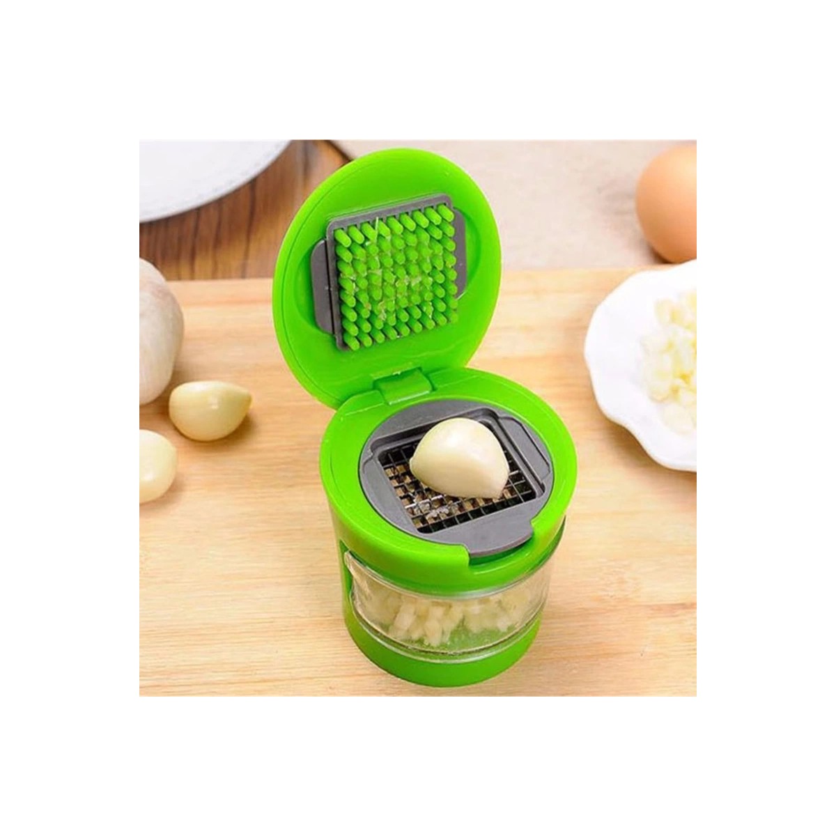 110001239583914.jpg AyrStore 2 Farklı Bıçaklı Hazneli Kapaklı Pratik Sarımsak Soğan Rendesi - Görsel 1