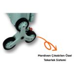 Portakap Piknik Masalı, 8 Tekerlekli, 55 Litre Yeşil Katlanır Alışveriş Arabası - Merdiven Çıkan - Görsel 5