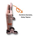 Portakap 8 Tekerlekli, 55 Litre Pembe Katlanır Alışveriş Arabası - Görsel 2