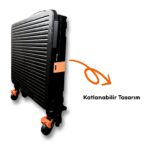 Portakap 4 Tekerlekli, 55 Litre Siyah Katlanır Alışveriş Arabası - Görsel 2