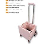 Portakap Piknik Masalı, 8 Tekerlekli, 55 Litre Pembe Katlanır Alışveriş Arabası - Merdiven Çıkan - Görsel 5