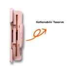 Portakap 4 Tekerlekli, 55 Litre Pembe Katlanır Alışveriş Arabası - Hareketli Tutacaklı, piknik Masalı - Görsel 2