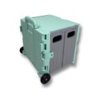 Portakap 2 Tekerlekli, Yeşil, 32L Standart Boy, Sabit Tutacaklı Alışveriş Arabası