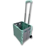 Portakap 2 Tekerlekli, Yeşil, 32L Standart Boy, Sabit Tutacaklı Alışveriş Arabası - Görsel 4