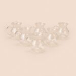 Mien 6'lı Kulplu Bombeli Cam Bardak - Şeffaf - Görsel 2