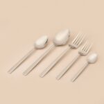 30 Parça Paslanmaz Çelik Çatal Kaşık Seti - Gri - Görsel 2