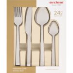 Erdem Girit 24 Parça Çelik Çatal Kaşık Bıçak Seti - Inox